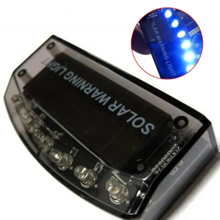 6LED Авто солнечное зарядное устройство автомобиля Охранная сигнальная лампа датчик Предупреждение свет NJ88