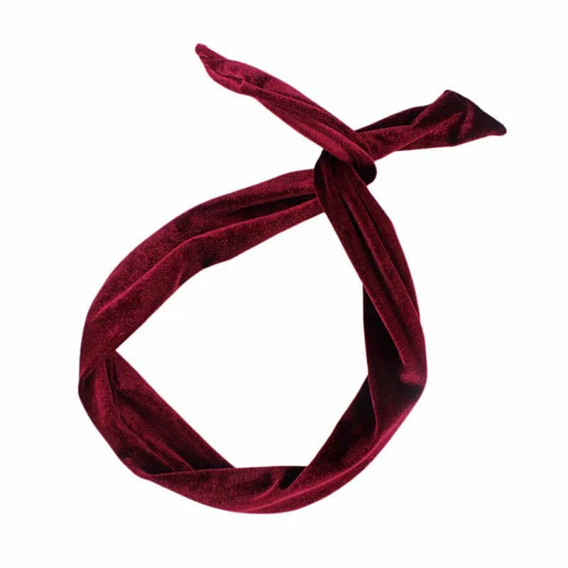 Мягкие бархатные повязки на голову ободки для волос девочек кроличьи ушки