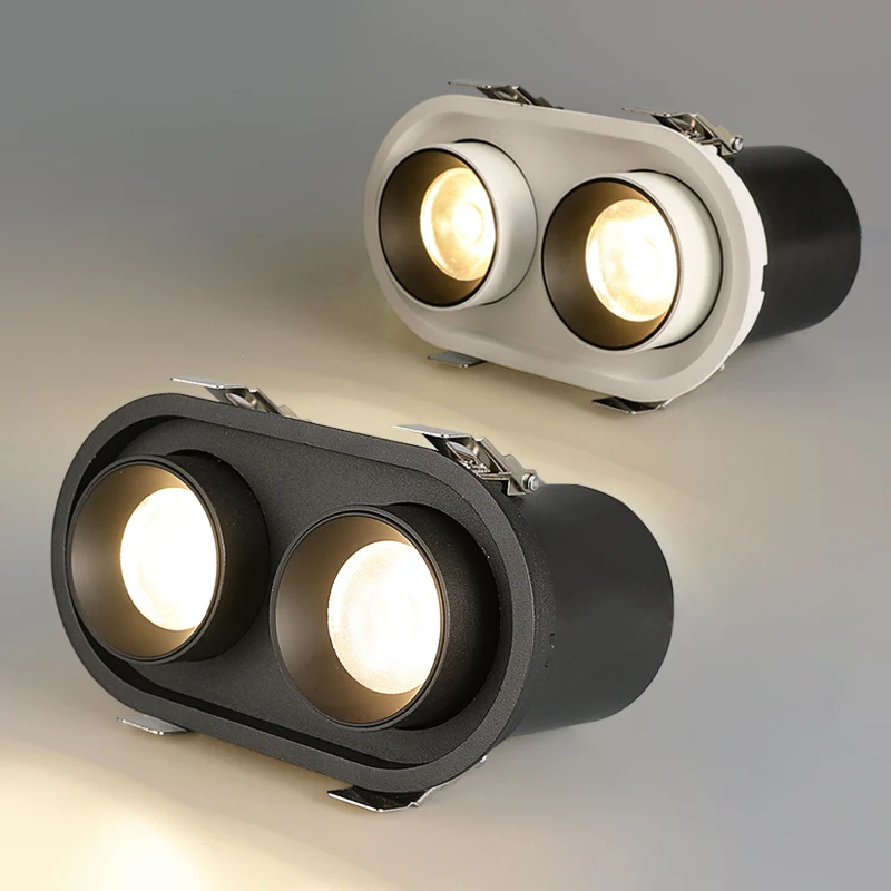 Встраиваемый прожектор с двойной головкой 2X12W светодиодный Cob Cree высоким CRI RA&gt 93