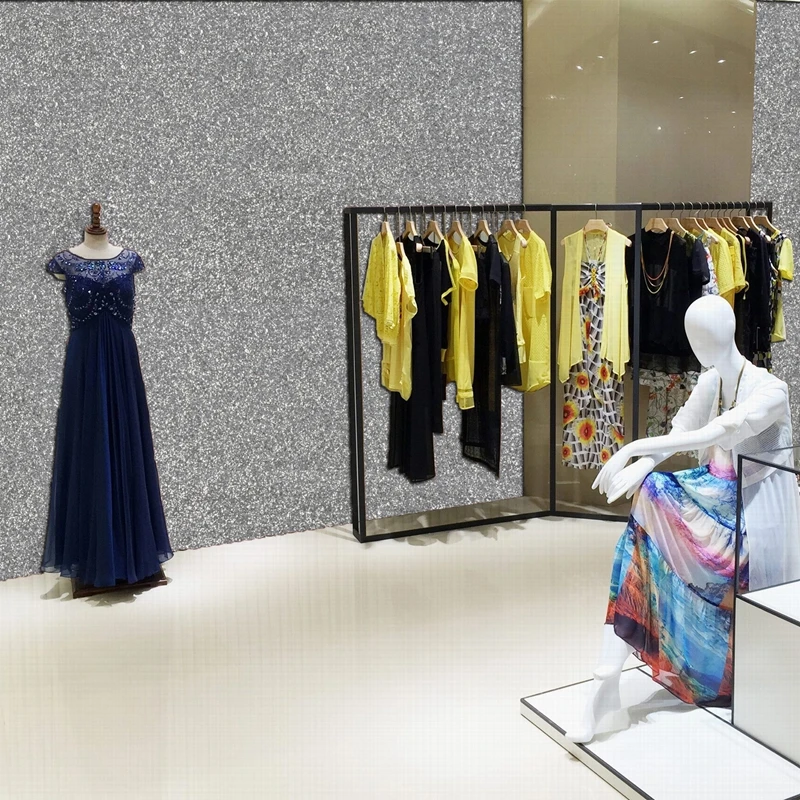 5 м один рулон ширина 138 см серебристые блестящие тканевые обои рулоны фанки