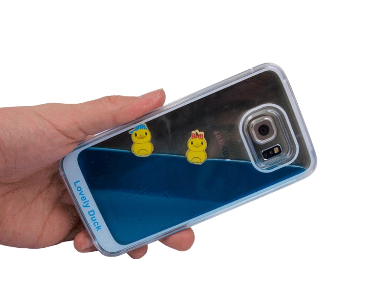 LANCASE для samsung Galaxy S7 чехол течет желтая утка Жидкий Edge аксессуары S6 Note 5/Note 4 Чехол |
