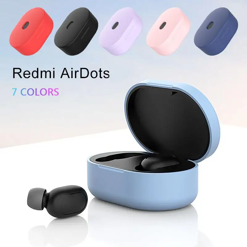 

Silicone Protective Cover Earphone Case for Xiaomi Redmi Airdot TWS Bluetooth Earphone Fashion Version Wireless r20