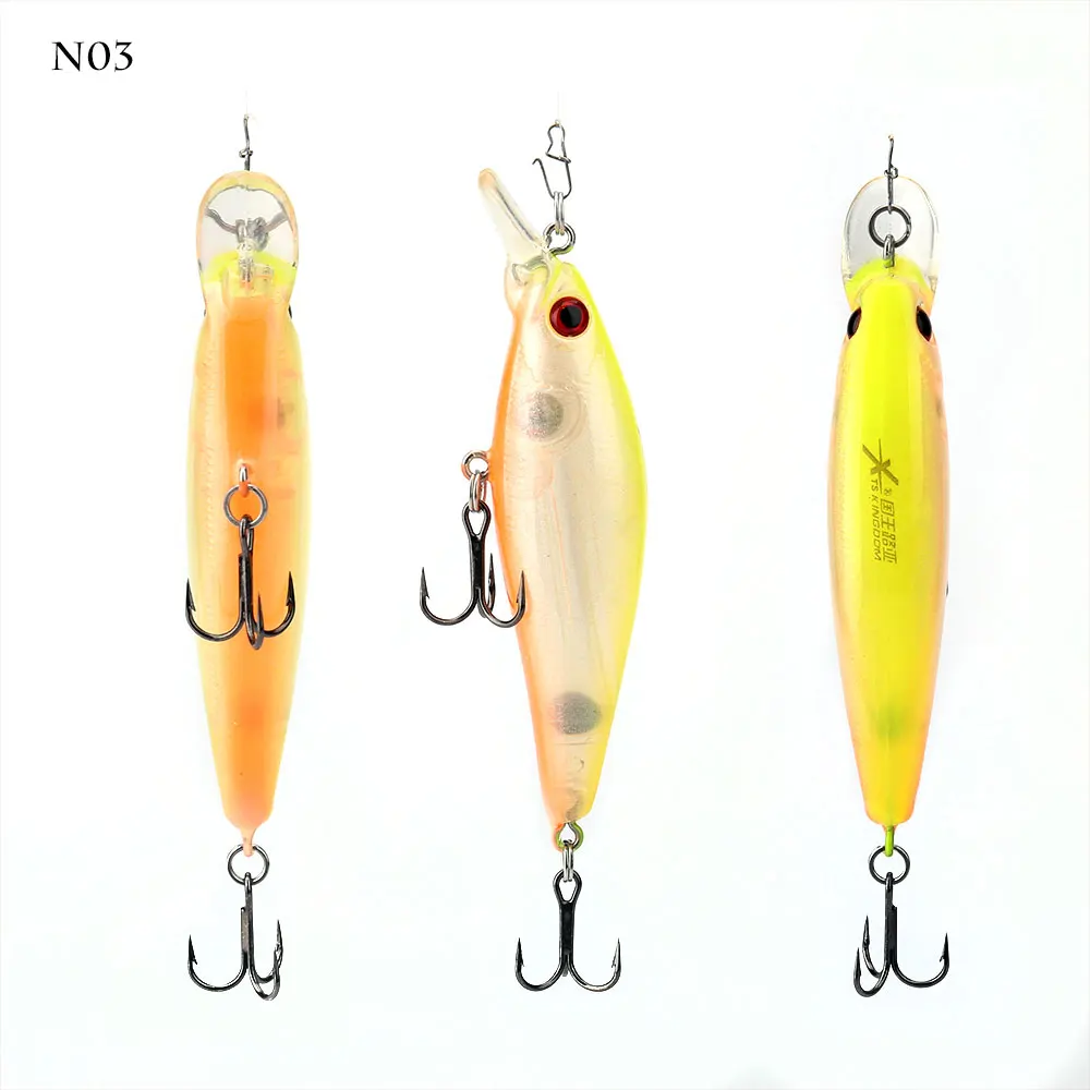 n03 Kingdom Floating Minnow 75 мм 10,5 г жесткая приманка для рыбалки приманка Джеркбейт Искусственные воблеры с 3D рыбий глаз модель 5210 - Цвет: n03