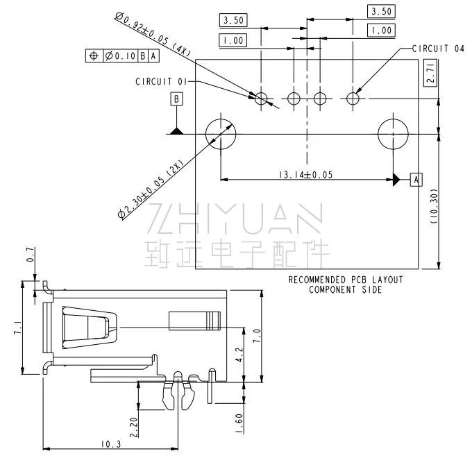 Оригинальный новый разъем для ноутбука 100% 87520 3010APLF USB2.0 гнездовой