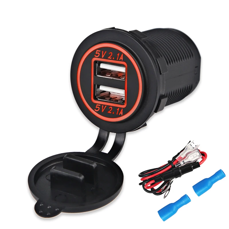 

Urbanroad 12V 24V 5V 4.2A двойное USB зарядное устройство для мотоцикла автомобиля авто, грузовик, лодка USB розетка для автомобиля адаптер питания порт д...