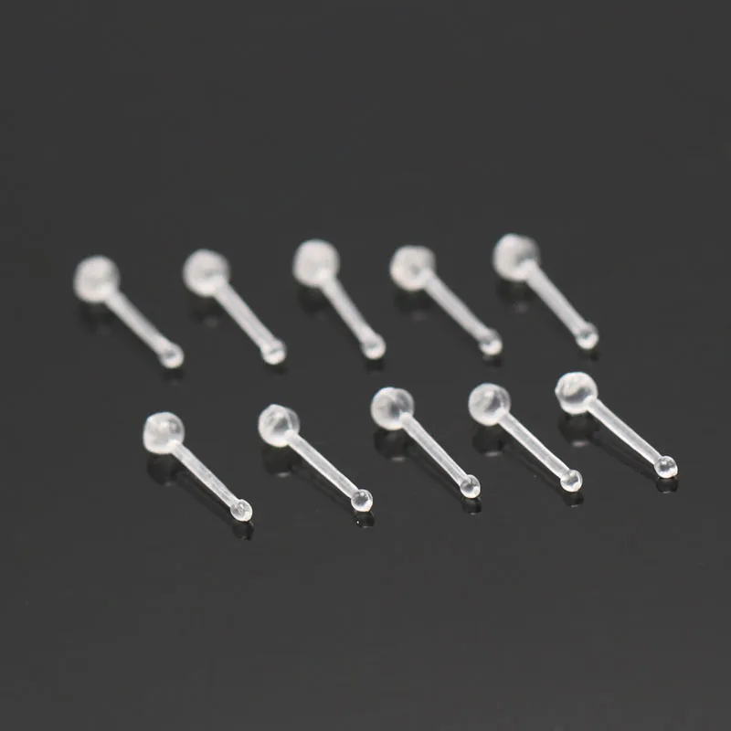 10 шт. невидимые прозрачные шпильки для носа кольцо акриловое био пластиковое