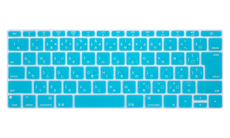 Aqua Green HRH Японский силиконовый чехол кожи для Macbook New Pro 1" A1708(версия, без Touch Bar) Mac 12" A1534 JP Версия - Цвет: Aqua Green