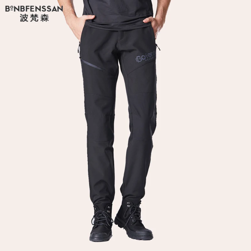 Мужские зимние теплые осенне-зимние походные брюки Softshell водонепроницаемые