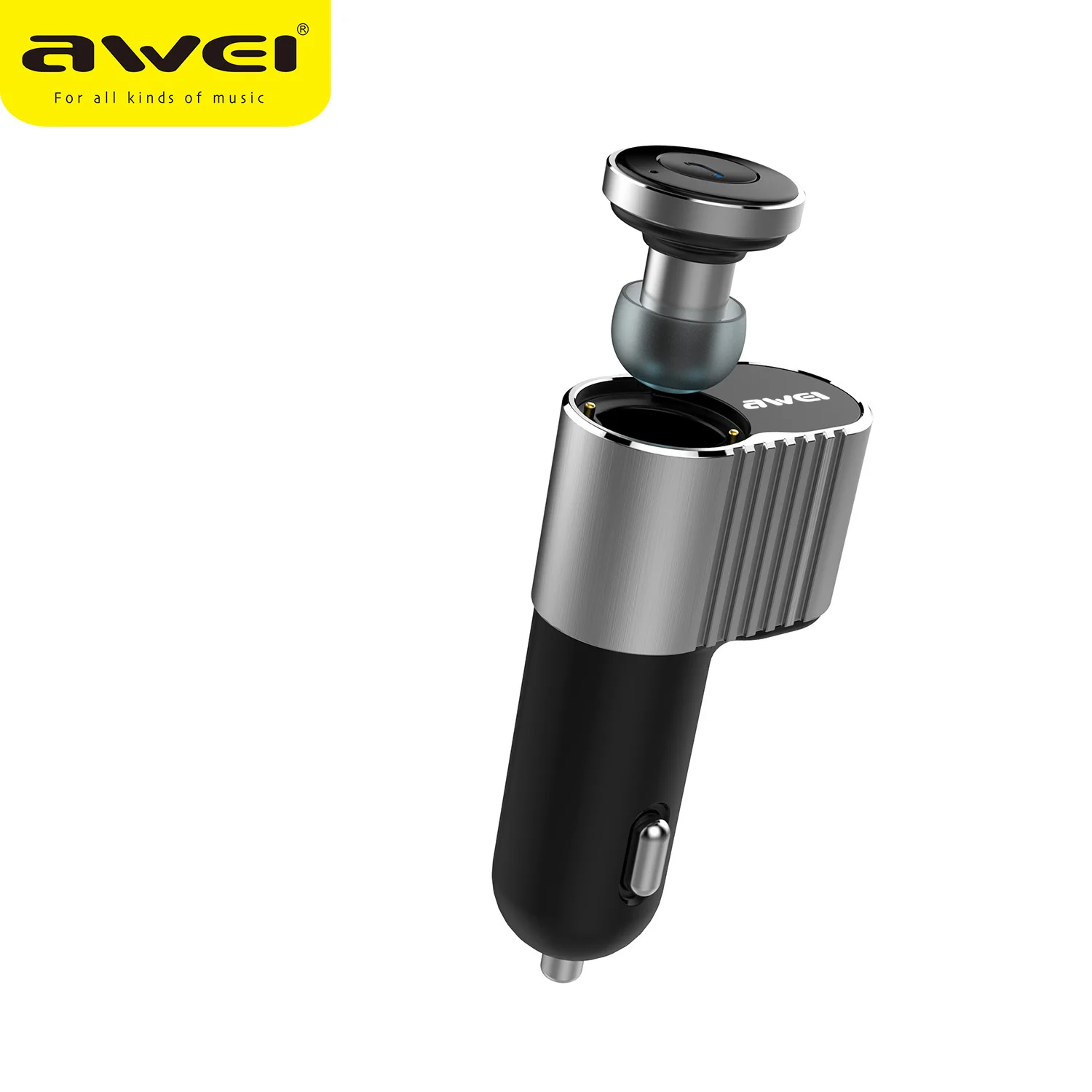 Четкость AWEI 871BL Bluetooth V4.1 наушники с микрофоном Беспроводной Бизнес гарнитура Dual USB
