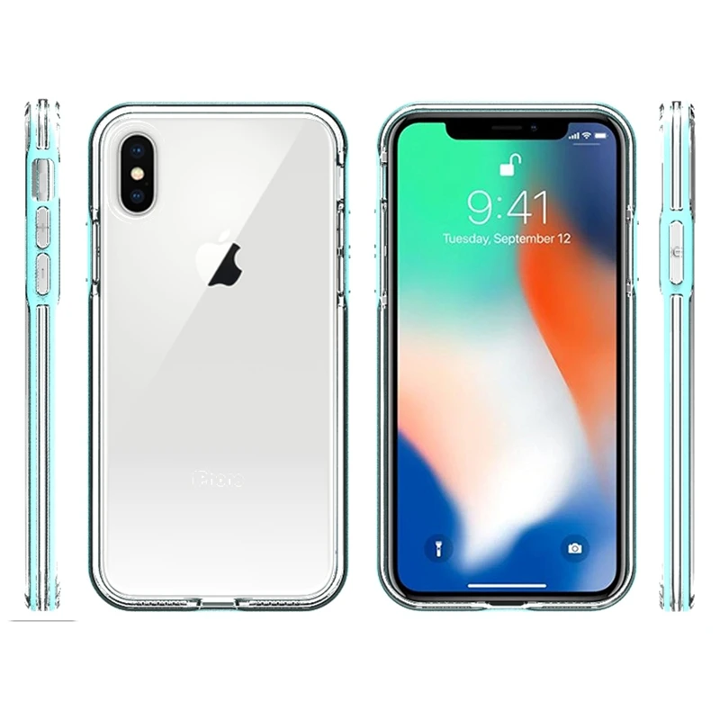 Coque for iPhone X Case Simple Transparent Silicone Phone Funda 10 7 6 6S 8 Plus Cover Accesorios |