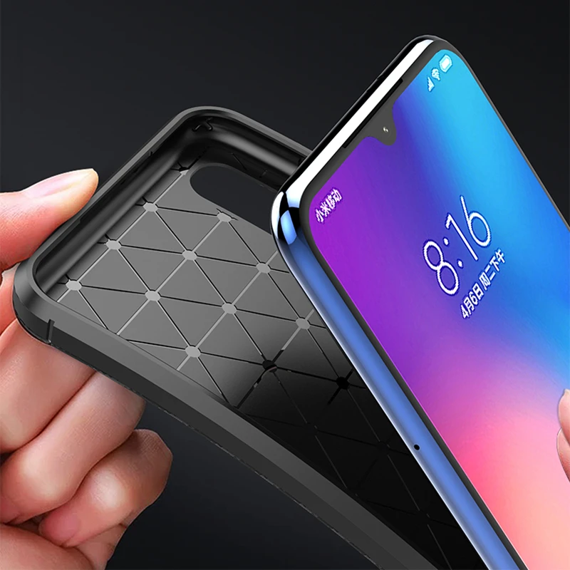 Чехол из углеродного волокна для Xiaomi Mi 9 SE Mi9 Mi9SE роскошный тонкий прочный защитный
