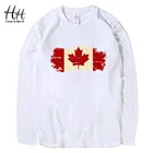HanHent Канадский кленовый лист футболка с длинным рукавом для мужчин хлопок Повседневная мода весна осень футболки фитнес Канада Флаг Футболка