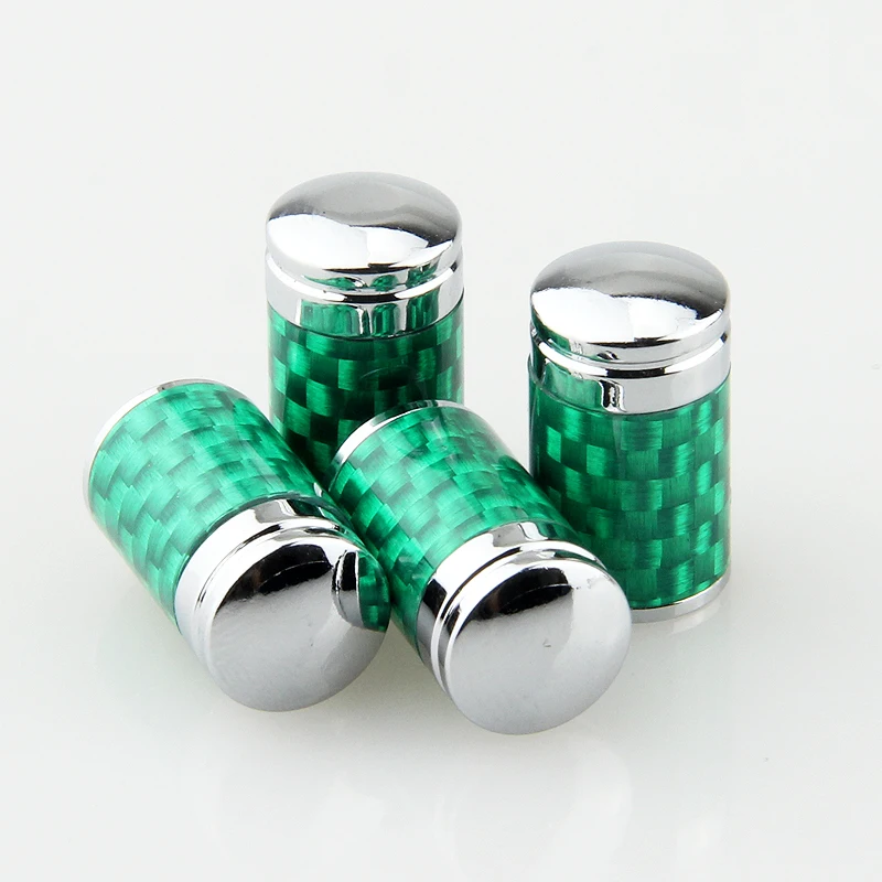 4 шт. колпачки для клапанов колес из меди и углеродного волокна автомобильных шин