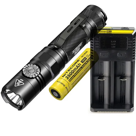 EC22 NL1835 I2 NITECORE EC22 тактильный фонарик CREE XP-L HD V6 max 1000 люмен бесступенчатая яркость луч бросок 185 метров факел - Испускаемый цвет: EC22 NL1835 I2