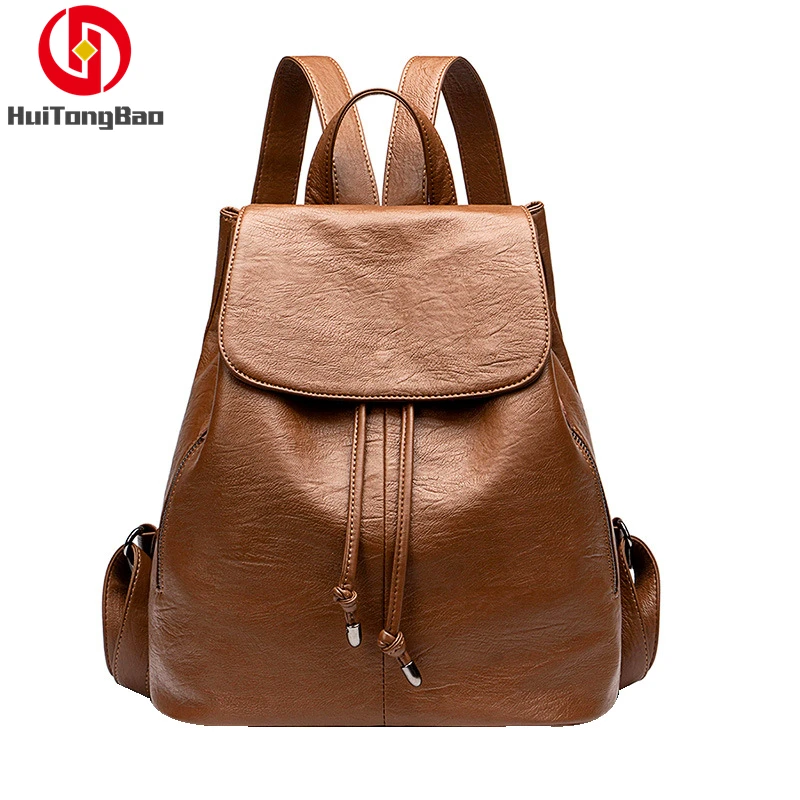 Женский рюкзак кожаная сумка на плечо женская из овчины вместительная мягкой