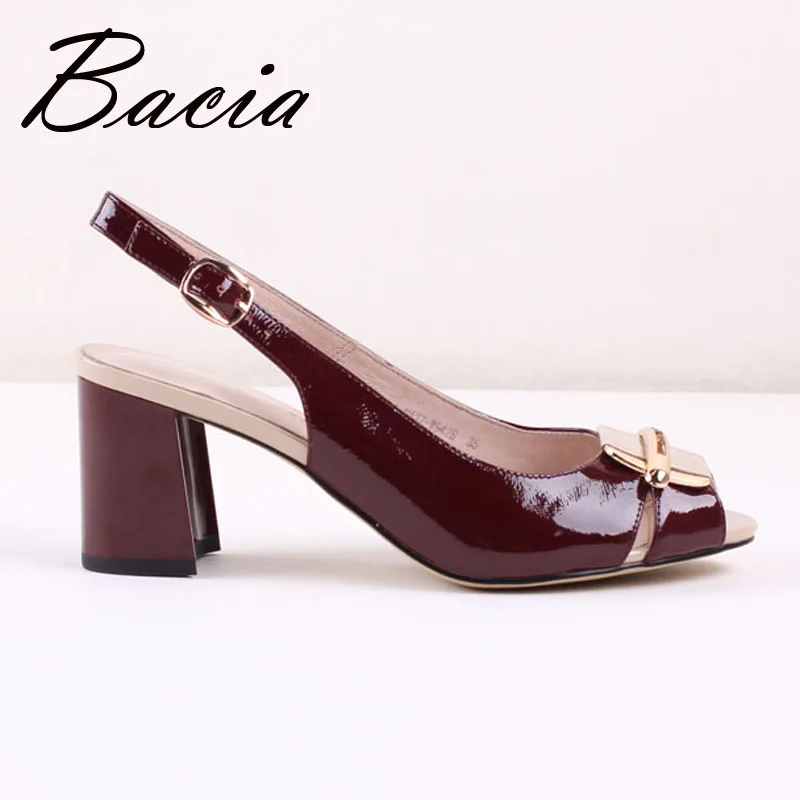 Bacia/Новые сандалии из овечьей кожи обувь с украшением в винно-красном цвете