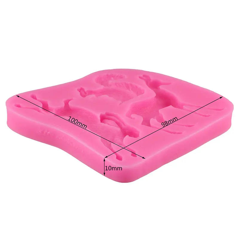 Силиконовые 3D формы с животными белка жираф кролик капкейк Топпер помадка форма