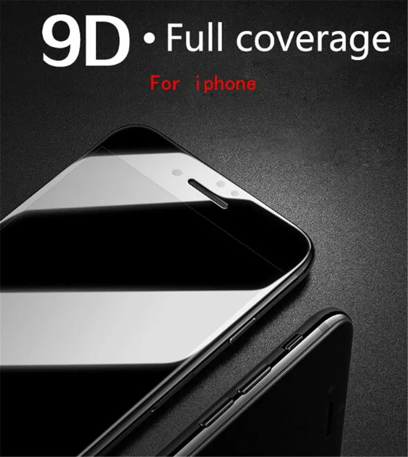 9D Защитное стекло для iPhone 7 защита экрана 8 Xr Xs Max закаленное X 6 6s Plus | Мобильные