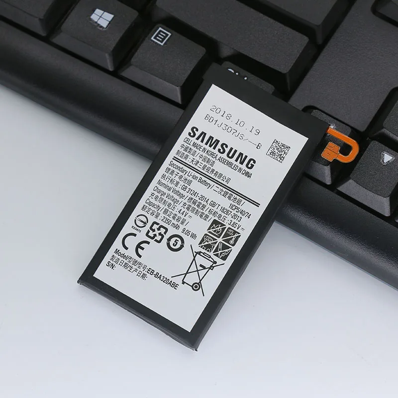 Оригинальный samsung Galaxy A3 2017 Edition Замена батареи SM-A320 A320F 2350mAh EB-BA320ABE Аккумуляторы для