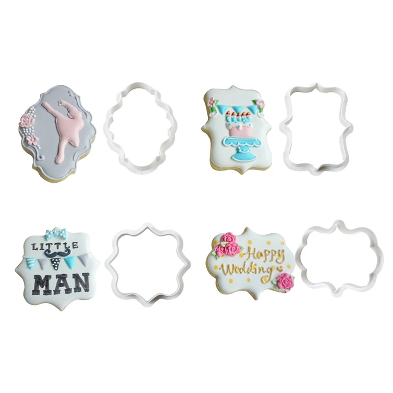 4 шт./компл. пластиковая рамка для еды форма доски объявлений DIY формы печенья и