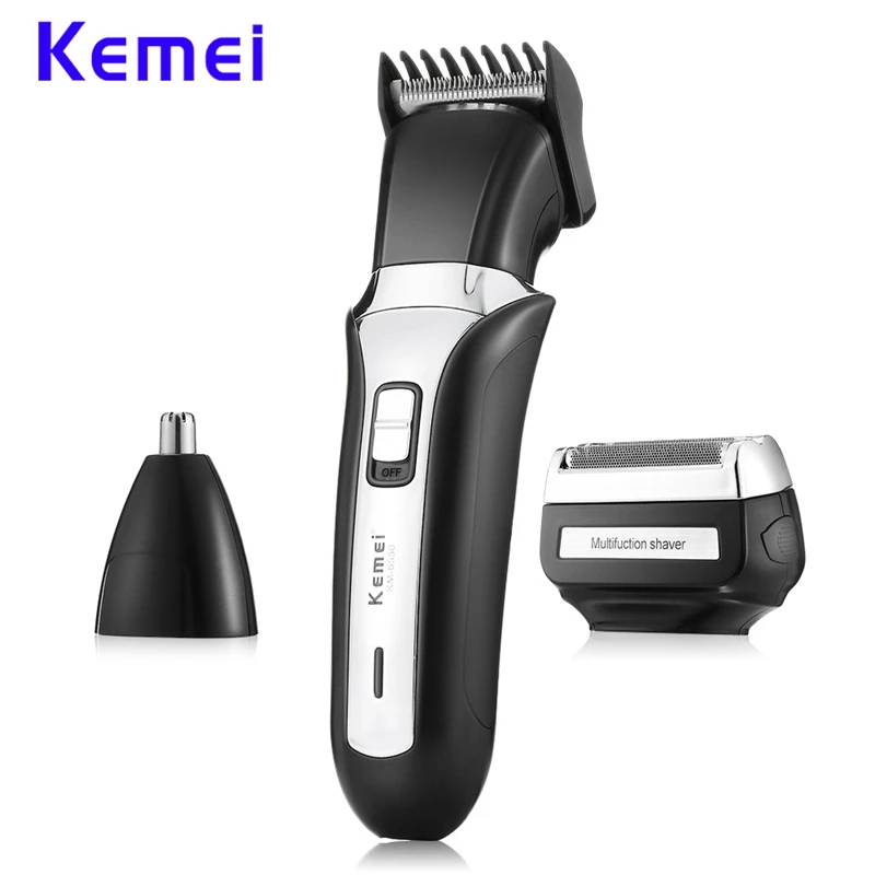 Kemei 6550 3 в 1 перезаряжаемый профессиональный триммер для волос набор носа бороды