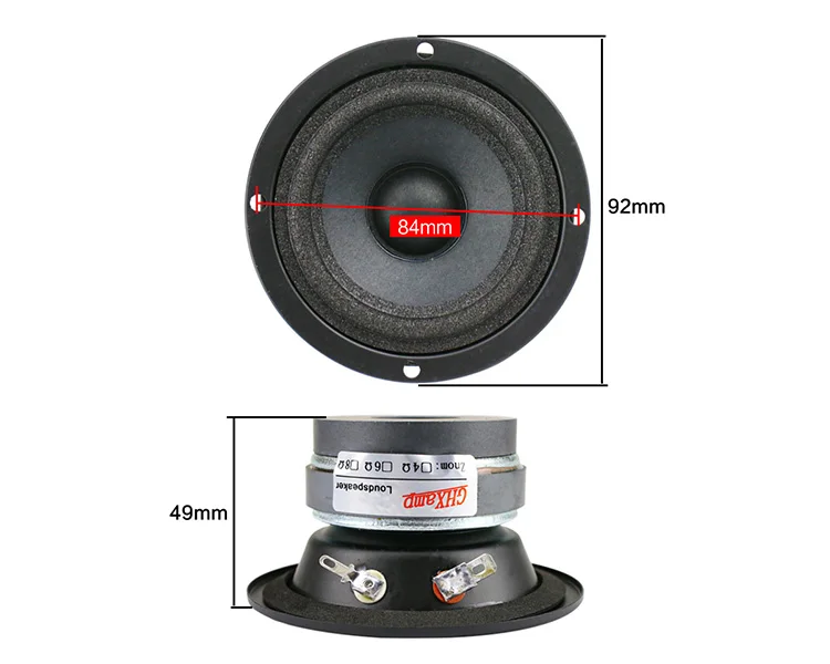 GHXAMP Hi-Fi 3 дюймовый Среднечастотный динамик 4ohm 15 Вт Mid Mediant вокальный природа двойной магнитной для KTV обновления автомобильного аудио 2 шт