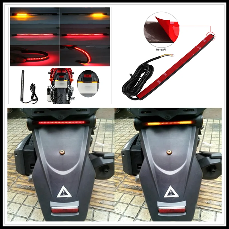 

Motorcycle LED Tail lamp Plate Light Brake Stop Turn Signal Strip for HONDA SP-1 SP-2 CB1000R YAMAHA RD500 FJ600 FZ600