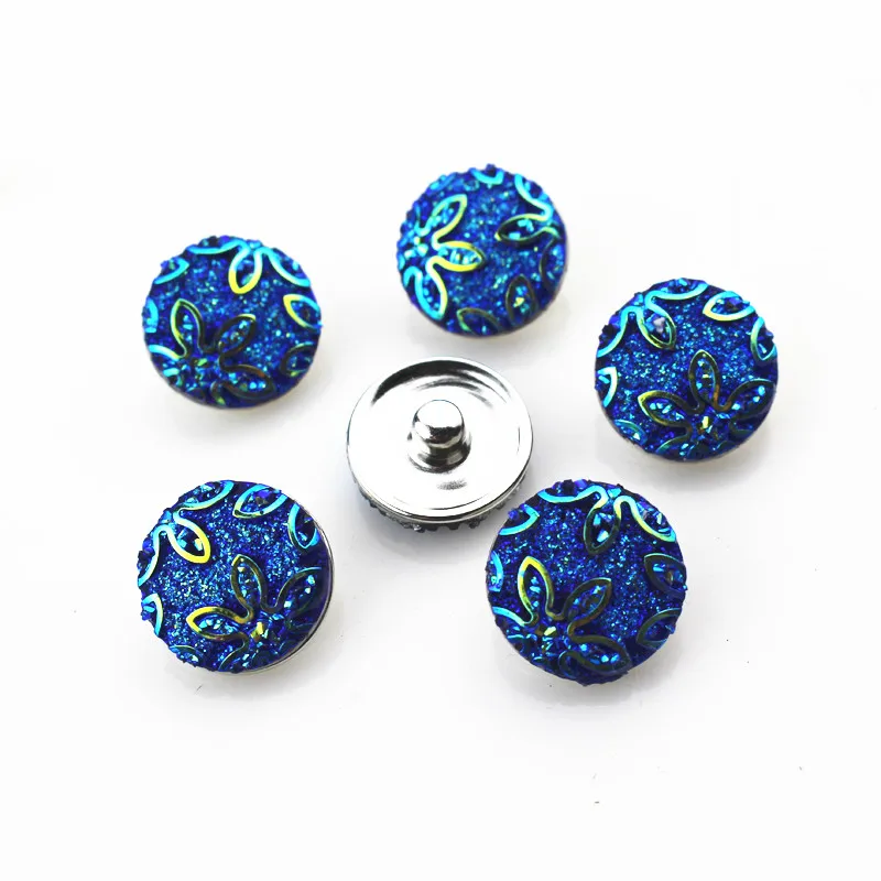 

Новая новинка 50 шт./лот синяя Морская звезда застежка-кнопка печать стеклянная застежка-талисман подходит для 18 мм DIY имбирный браслет ювели...
