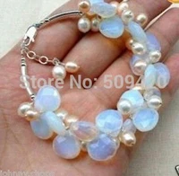hot sell909493 noblest genuine natural opal pearl bracelet 7 5