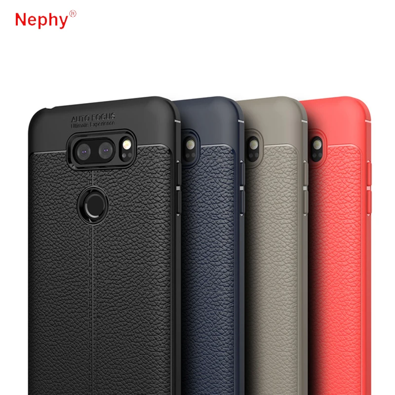 Оригинальный ударопрочный чехол Nephy для LG G6 V30 из мягкой кожи и углеродного