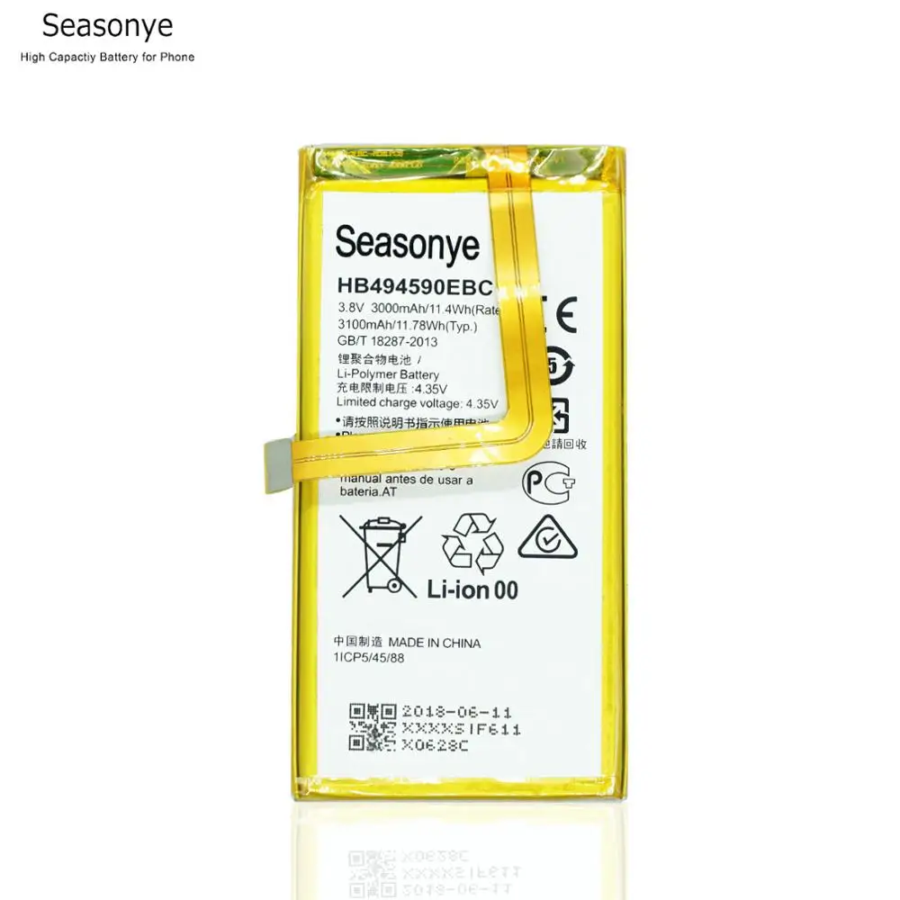Seasonye 3000 мАч/11.4Wh HB494590EBC Аккумулятор для сотового телефона Huawei Honor 7 Glory PLK TL01H ATH AL00 AL10|Аккумуляторы мобильных