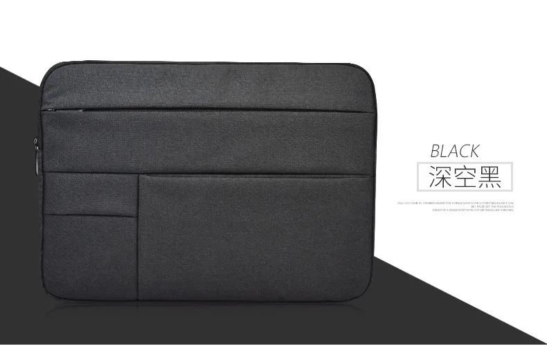 Холст сумка для ноутбука macbook air 11 12 13 15 дюйма молнии чехол mac lenovo мышь tablet carry