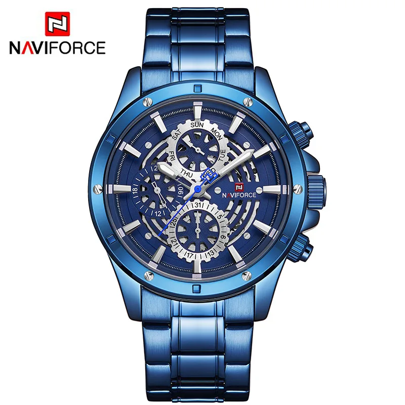 BEWBE NAVIFORCE мужские спортивные часы люксовый бренд мужские модные повседневные кварцевые 24 часа Дата наручные часы мужские военные водонепроницаемые часы - Цвет: BEWBE