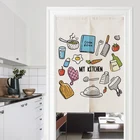 Льняная дверная занавеска в японском стиле для ресторана, кухни, спальни, украшения для дома и входа