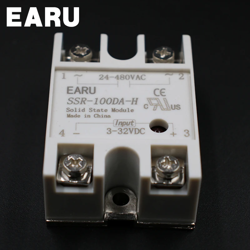 Твердотельные реле SSR-100DA-H 100A SSR 100DA-H 3-32 В постоянного тока до 90-480 В переменного тока твердотельный регулятор сопротивления