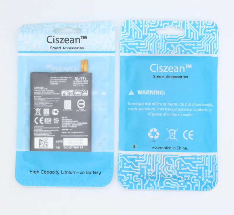 Ciszean 1x2700mAh BL T19 BLT19 Сменный аккумулятор для LG Nexus 5X H791 H798 H790