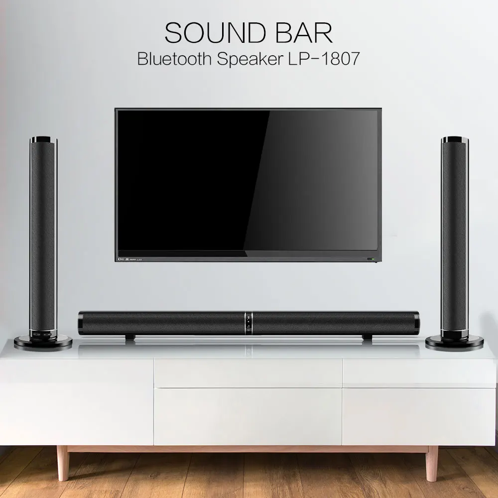 ТВ Саундбар Bluetooth динамик беспроводной стильный ткань звуковая панель Hifi 3D стерео объемный поддержка RCA AUX HDMI для домашнего кинотеатра