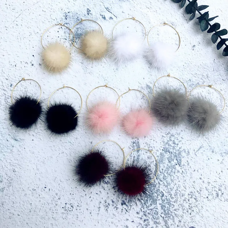 Корейская версия осенних и зимних норковых меховых шариков круглые