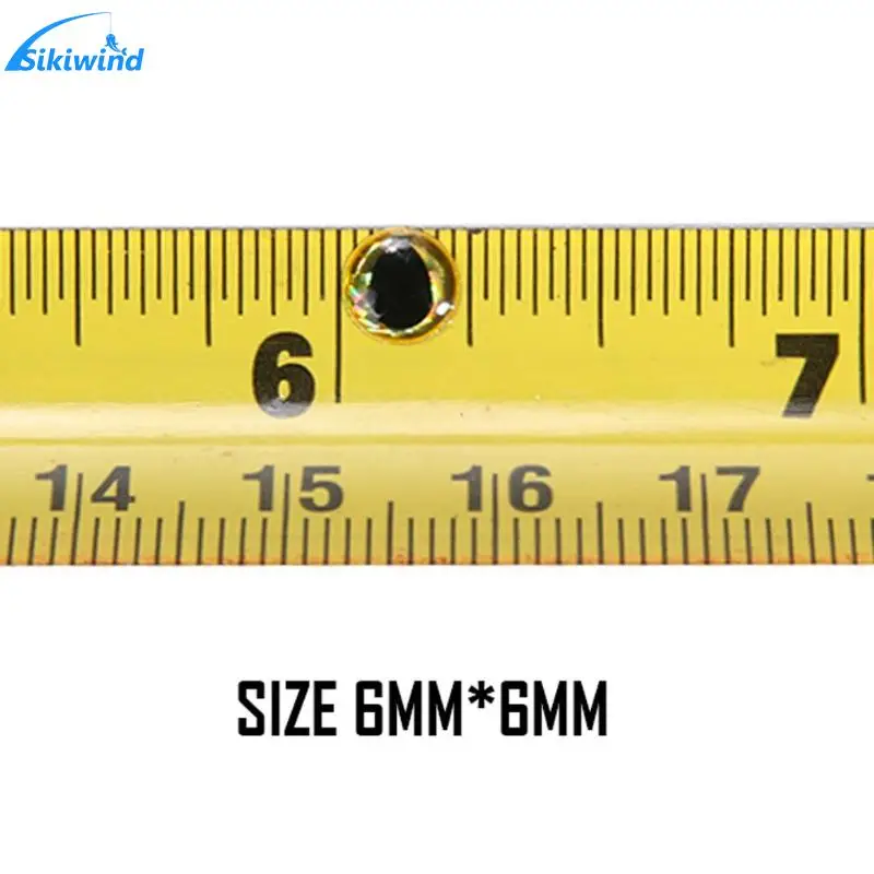 200 шт./лот 6 мм рыболовные приманки глаза для ловли нахлыстом рыбные 3D