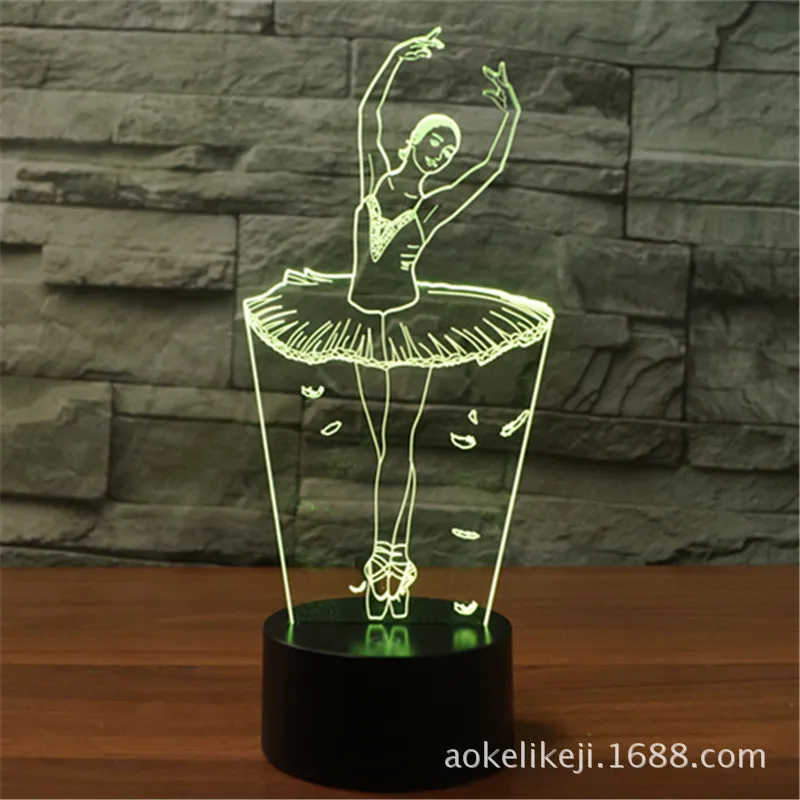 Новинка импортные товары балерины 3D огни красочные сенсорные светодиодные