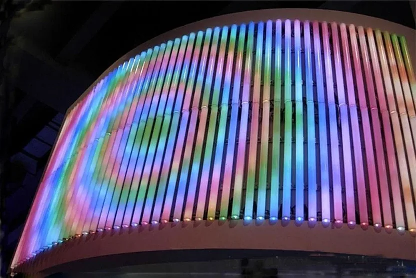 Внешний блок управления RGB светодиодный цифровая трубка SMD5050 светодиодный уличный свет DMX512 лампа RGB DC12V 12 Вт/м светодиодный ограждение лампа