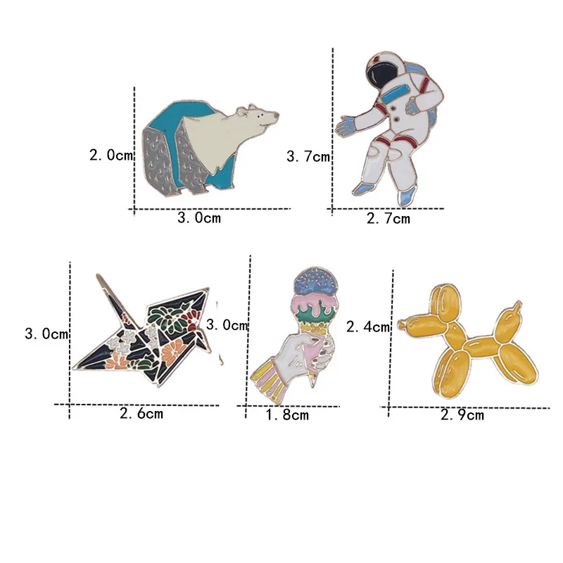 Space travel balloon dog cartoon astronauts drip collecting enamel pin brooch cowboy backpack badge the gift to boys and gir | Украшения и