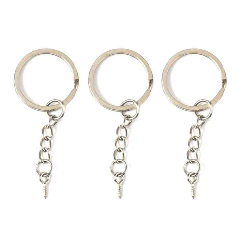 Винтовые штифты с ушком брелок разрезом кольцо брелки из сплава серебряного