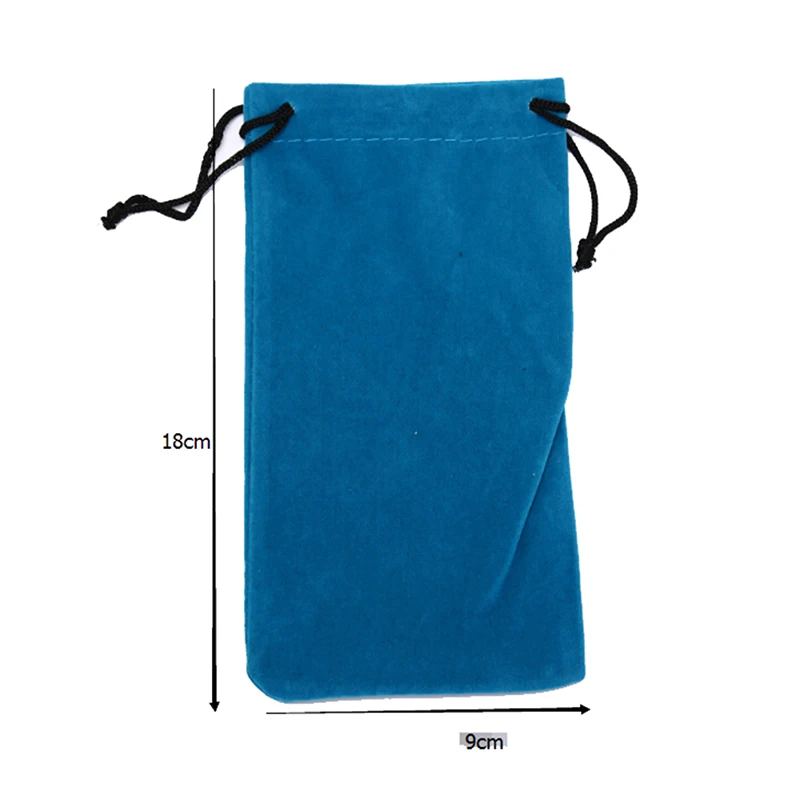 Sunglasses Pouch Soft Eyeglasses Rope Bag Glasses Case Wholesale Waterproof Leather Plastic Random Color High Quality | Спорт и