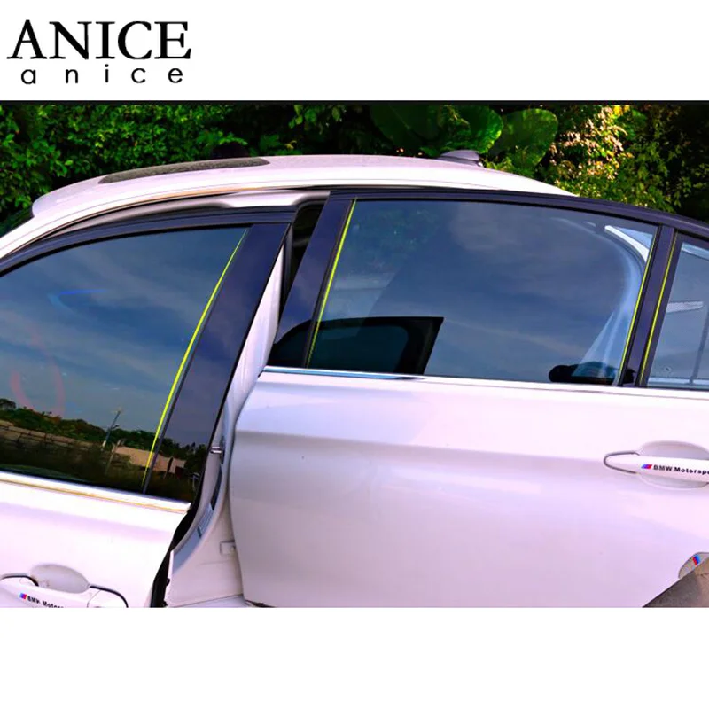 

6pcs shiny Mirror Effect Window Center Pillar Cover Trim fit for Toyota Corolla 2014-2018