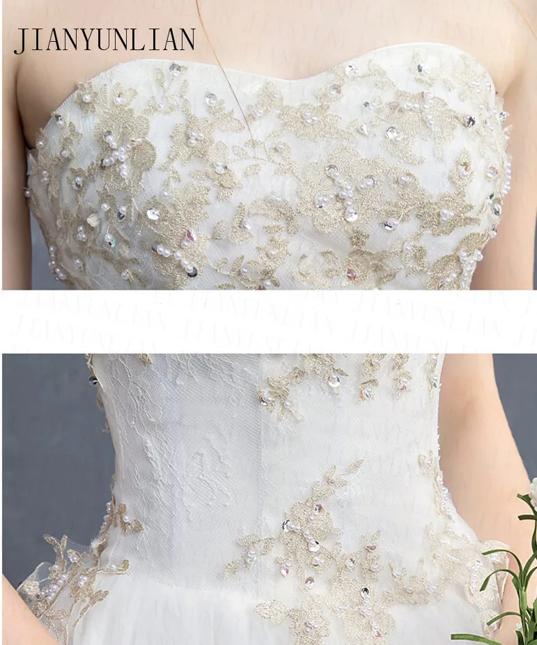 Модное роскошное свадебное платье с бисером 2019 кружевной отделкой свадебные