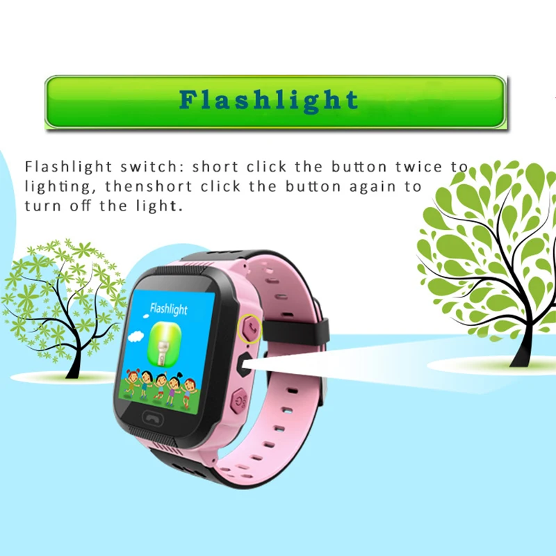 Смарт часы Q528 с GPS детские камерой фонариком экстренными вызовами определителем