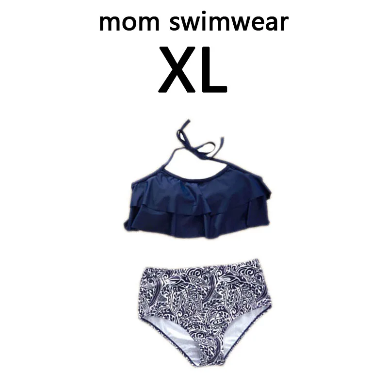 mom size XL Летние женские купальники для девочек; купальники для мамы и дочки; комплект бикини для мамы и дочки; Одинаковая одежда для семьи; пляжные шорты для мужчин и мальчиков - Цвет: mom size XL
