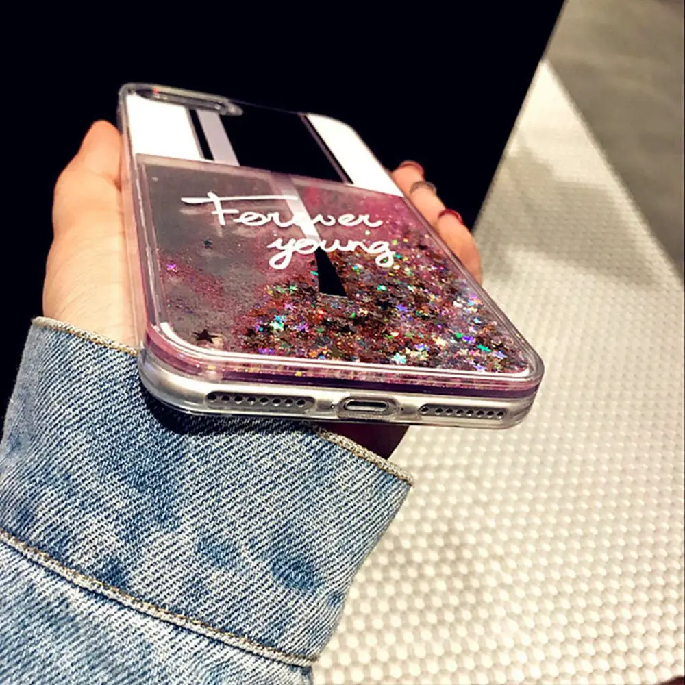 Чехол для телефона с лаком ногтей девочек iPhone Xr Xs Max x 6 Жидкий чехол зыбучие пески 7