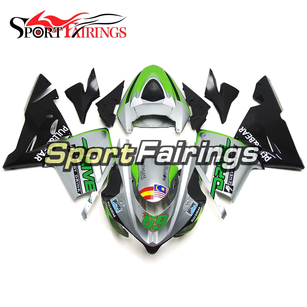 Корпуса Для Кавасаки ZX 10R 2004 2005 ABS пластик инъекции Carenes рамы кузова мотоцикла 04 05